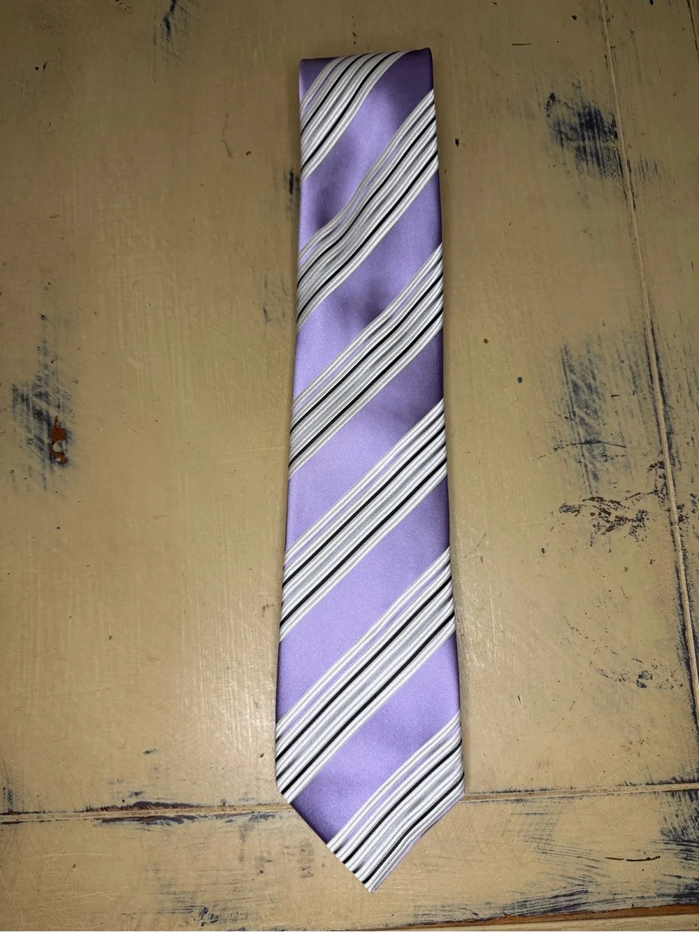 Donald J. Trump Lavender Striped Tie - Polished Formal Accessory